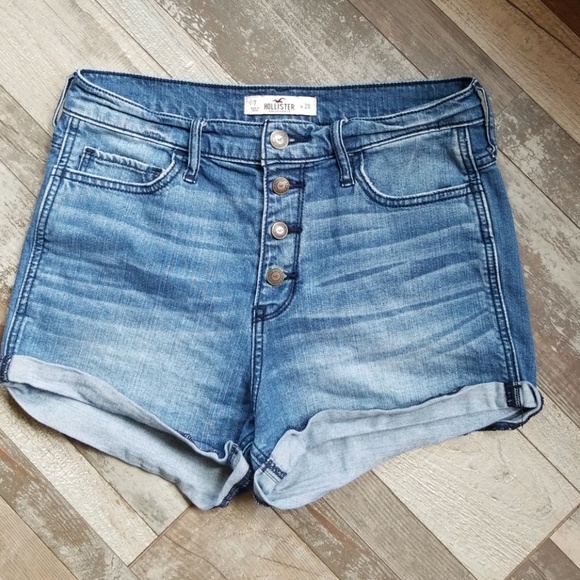 Hollister Pants - Hollister high waist button fly cuffed shorts 7